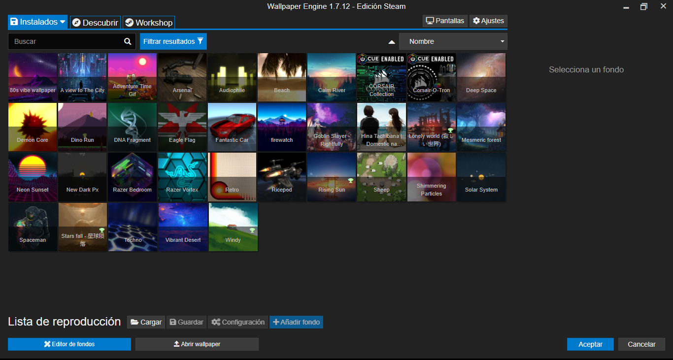 Wallpaper UI Interface